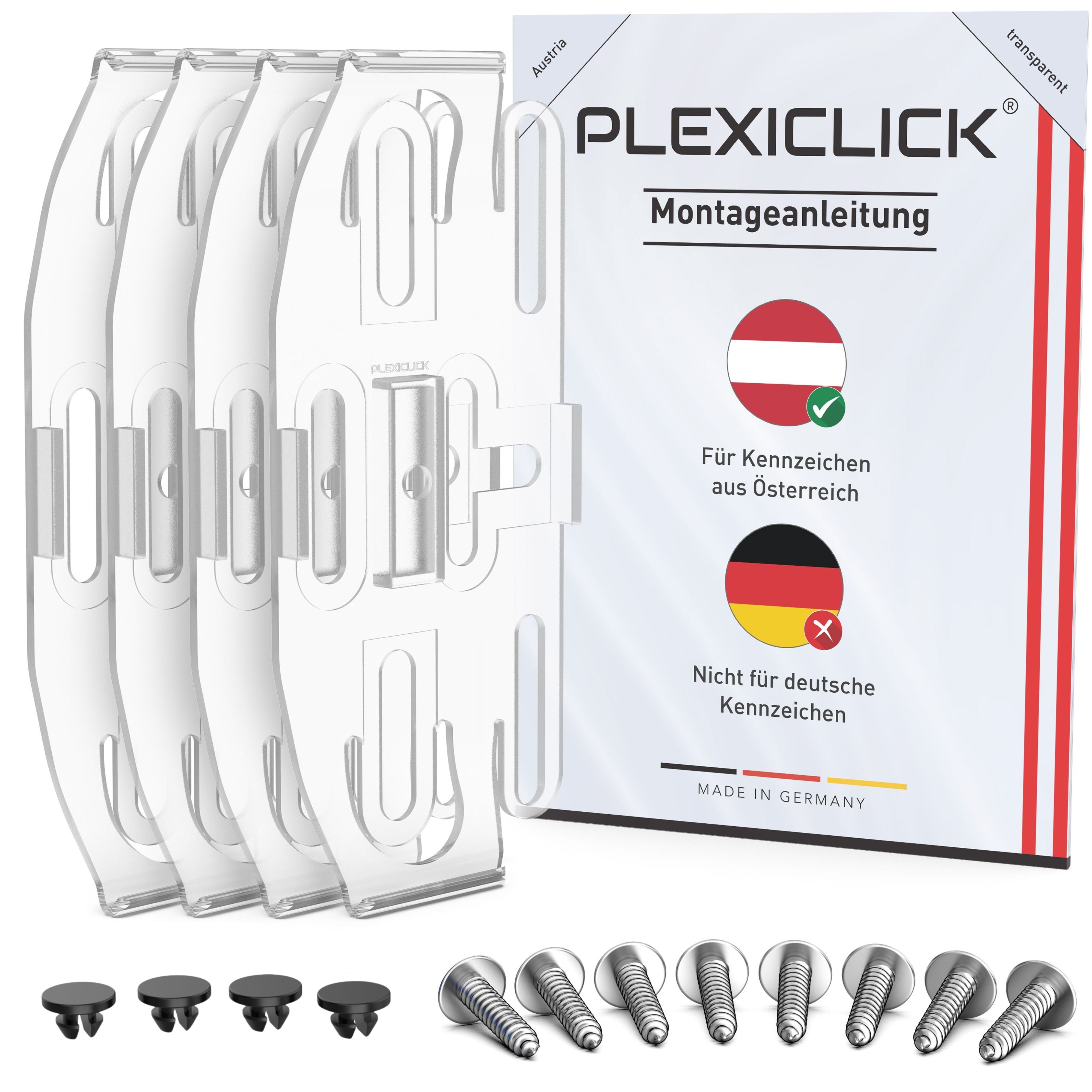 Kennzeichenhalter PLEXICLICK® V3 (130mm)